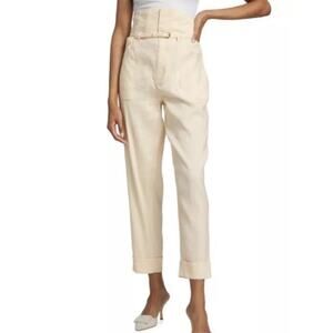 NWT Derek Lam 10 Crosby Linen Blend Bex Utility Pants Size 2